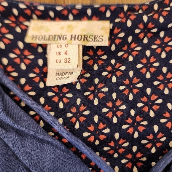 Anthropologie Holding Horses Ombré Dip Dye Tassel knee length Dress size 0 - Picture 16 of 16